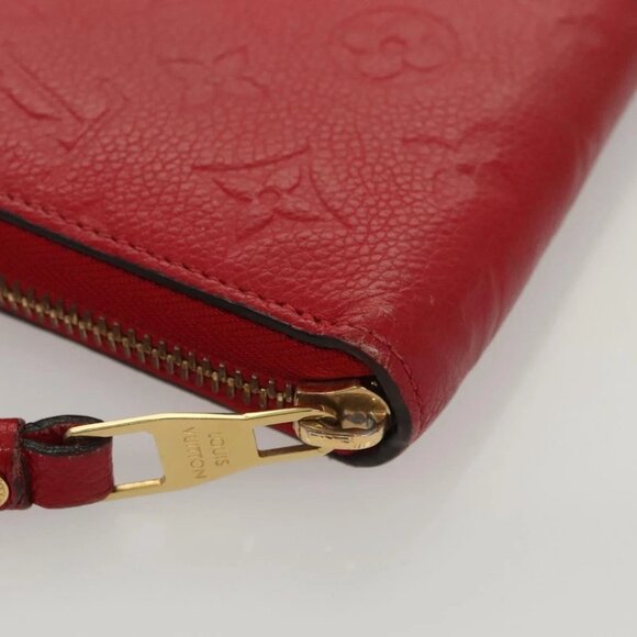 LOUIS VUITTON Monogram Empreinte Zippy Wallet Red M60737 LV Auth - Picture 6 of 12